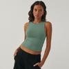 Kadın Seksi Boyunsuz Kolsuz Dar Alt Gömlek Yuvarlak Yaka Çalışma Tank Top