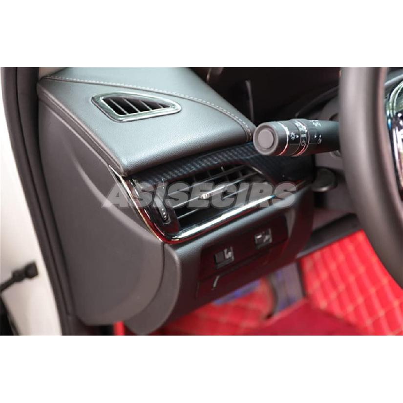 Carbon Fiber Look Interior Center Console Dashboard Panel Trim Cover for Cadillac ATS 2013-2019 ABS Plastic Dashboard Cover Decoration