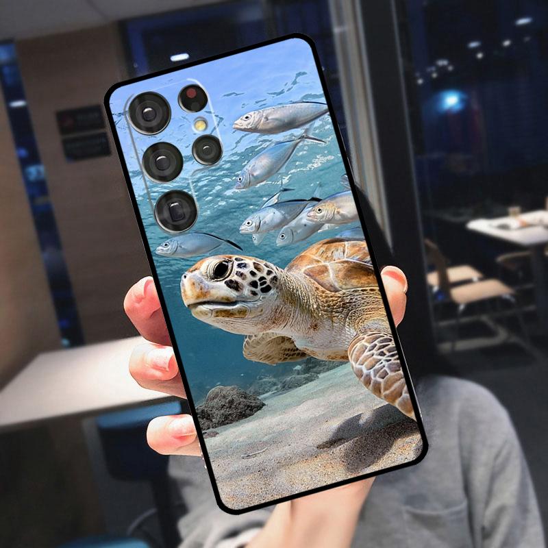 Cute Cartoon Turtles Case For Samsung Galaxy S22 S21 S23 Ultra S8 S9 S10 Note 10 Plus Note20 Ultra S20 FE Cover