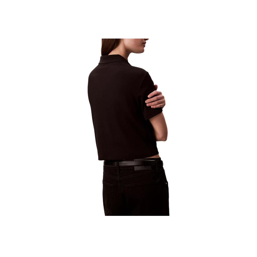 Calvin Klein Soft Short Comfortable Loose Short Sleeve Polo Shirt Women tops 47D268G-UB1