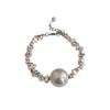 High-End Irregular Silver Pearl Necklace & Clavicle Chain Choker Bracelet