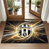 Juventus FC Design Crystal Velvet Rug Soft Decorative Mat for Bedroom Entrance