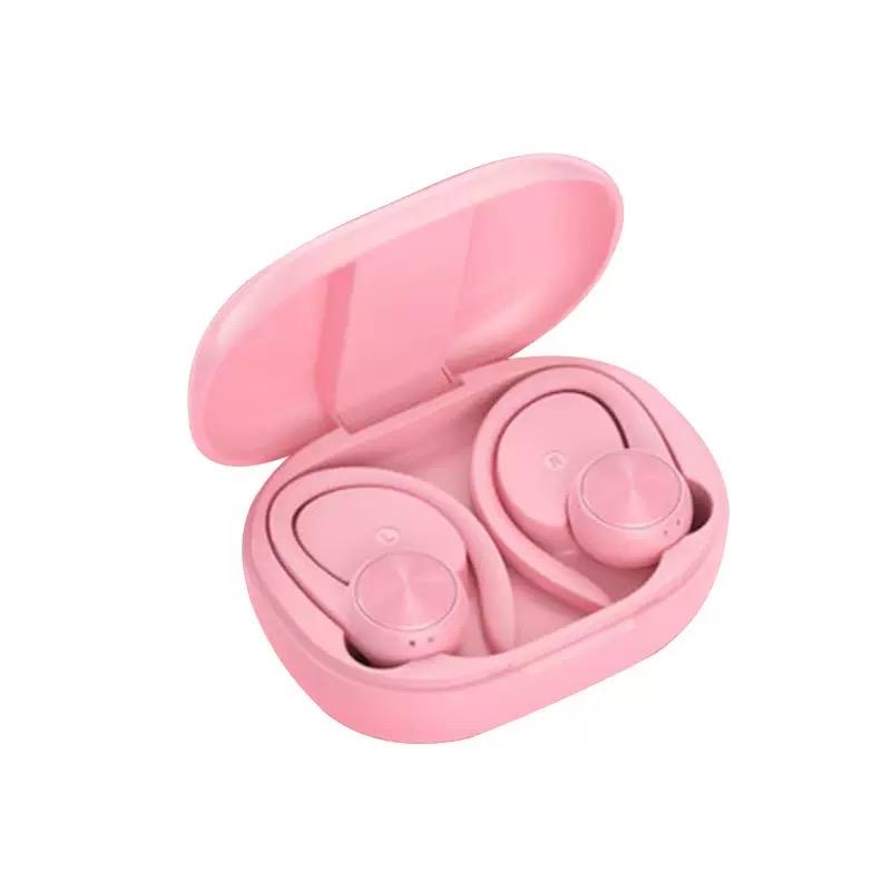 

R200 Bluetooth TWS Наушники Беспроводные Стереонаушники Спортивные Беспроводные Вкладыши Ушной Крючок Водонепроницаемая Гарнитура с Микрофоном розовый