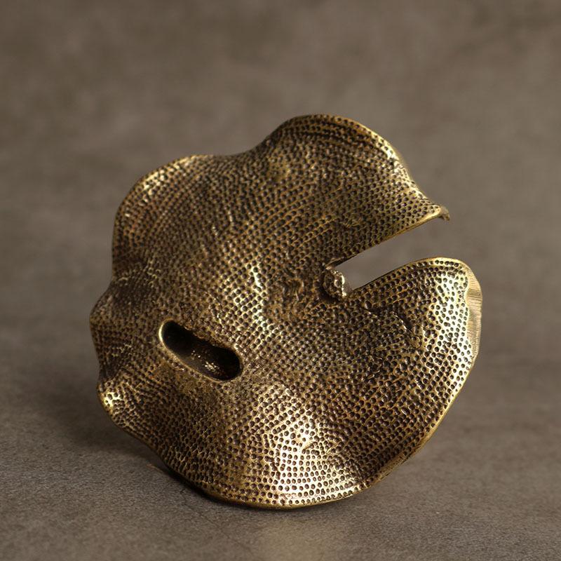 

Латунная курильница в виде листьев лотоса, лягушка, пруд с лотосом, держатель для курильницы, украшения, чай, домашние животные