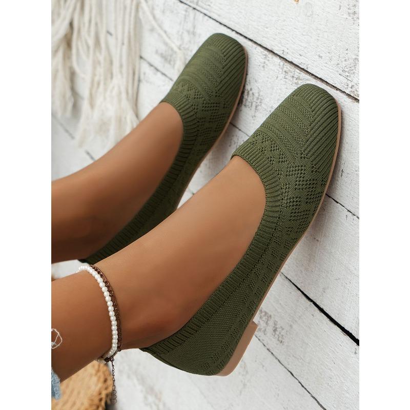 Cross-border Versatile Summer Casual and Comfortable Versatile Spring and Summer New Breathable Fly-woven One-pedal Soft-soled Women's Single Shoes
