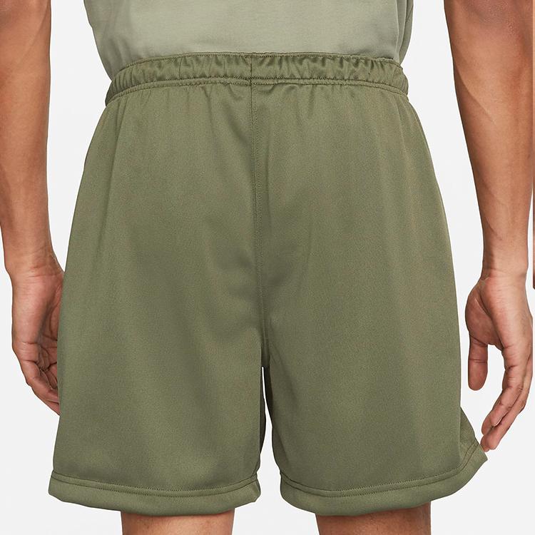 Nike Solid Color Simple Elastic Waist Logo Shorts Men Bottoms Olive DH4658-222