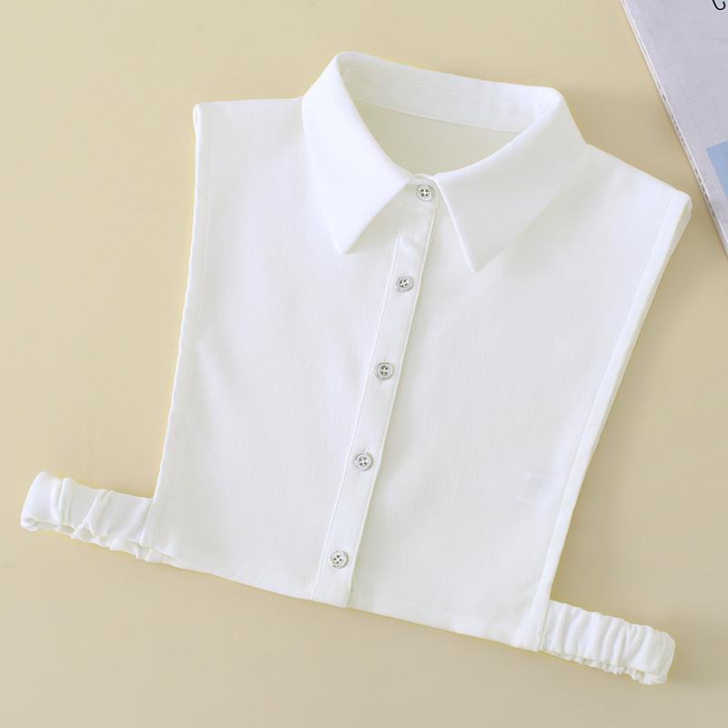 Women Cotton Printed Detachable Lapel Fake Collar Shirt White Ruffles False Collar Woman Removable False Blouse Nep Kraagie