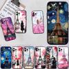 BF87 Paris Eiffel Tower Soft Shell Phone Case for iPhone 16 15 14 13 12 Pro Max Plus Mini