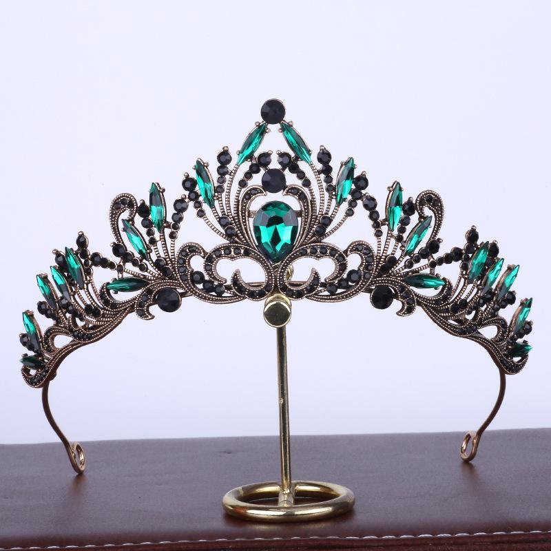 Braut Kopfbedeckungen Luxuriöse neue Krone Hochzeitskleid Barock Geburtstag Krone Haarschmuck