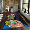 Colorful Abstract Portrait suitable as a non-slip mat for the living room or bedroom sofa