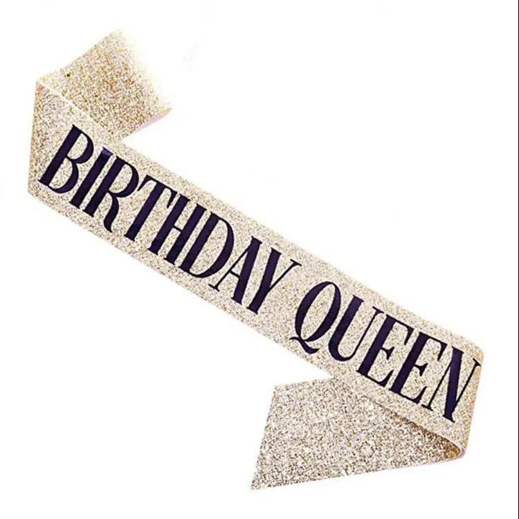Influencer Birthday Crown & Sash Set - Headdress & Party Decor Props for Girls