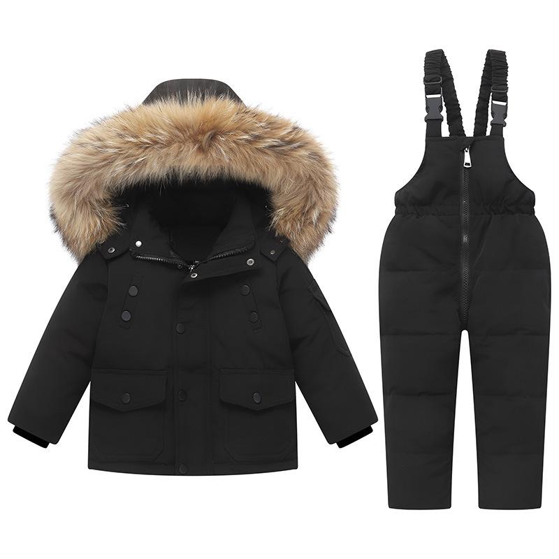 Thick Winter Down Jacket Set for Toddlers 1-3 Years - Unisex, Warm & Cozy Two-Piece Outfit