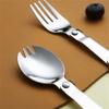 Storage Box 304 Stainless Steel Creative Pocket Spoon Folding Fork Camping Tableware Folding Spoon