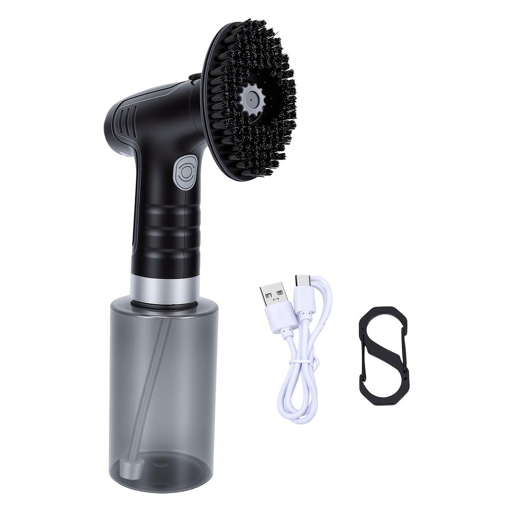 Electric Golf Club Cleaner Brush Battery Powered Automatic Water Outlet Golf Club Brush with Transparent Water Bottle