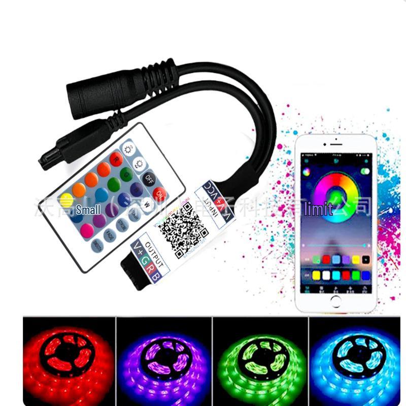 Bluetooth 24-Tasten RGB LED-Streifen-Controller mit Infrarot & App-Dimmung