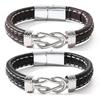 Commuter bracelet men's bracelet leather bracelet alloy magnetic twist punk bracelet