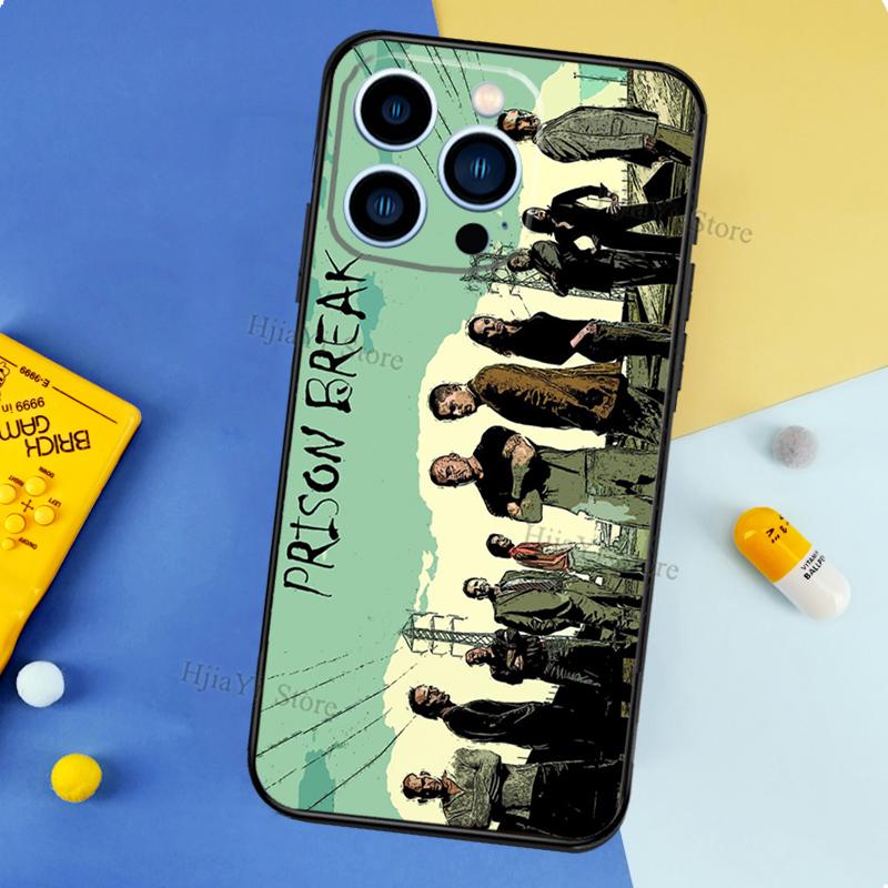 Prison Break Cases For iPhone 12 13 Pro X XS XR Plus 11 14 15 16 Pro Max Funda Coque Capa Full Cover