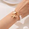 2Pcs Bohemian Shell Starfish Pendant Necklace For Women Conch Seashell Gold Color Metal Chain Choker Summer Beach Party Jewelry
