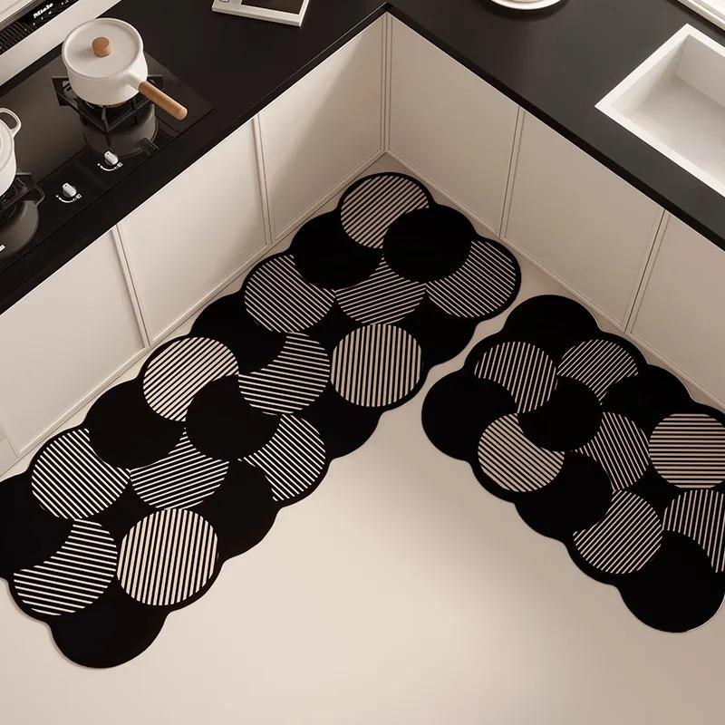 Non-slip Kitchen Floor Mat Diatom Mud Water and Oil Absorbing Rugs Home Decoration Absorbent Bathroom Anti-slip Bath Mat