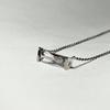 Vingt six Avril 3-n18 clear bold baguette necklace