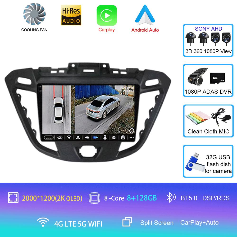 Android 14 For Ford Tourneo Custom 1 I Transit 2012 - 2021 Car Radio Multimedia Video Player Navigation stereo GPS No 2din 2 din