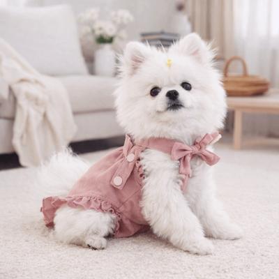 Adjustable Pet Physiological Pants Suspender-Style Bow Pet Dog Diapers Thin Breathable Pet Jumpsuit Wound Recovery