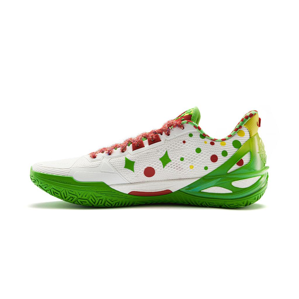 Li Ning Blade 6 V2 Low top All Around Performance Basketball Shoes Men's White Red Green ABAV087-22