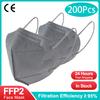 10-200pcs ffp2mask Black kn95 mascarillas negra Adults 5Layers fpp2 approved kn95 CE Respirator Face Mask ffp2 reutilizable ffp3