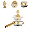 Incense Burner with Clip Metal Simple Party Supplies Ornament Rotating Censer for Table