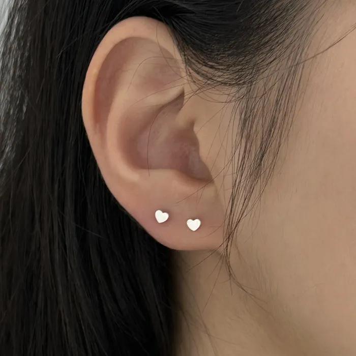 925 Flat Miniheart Piercing (single)