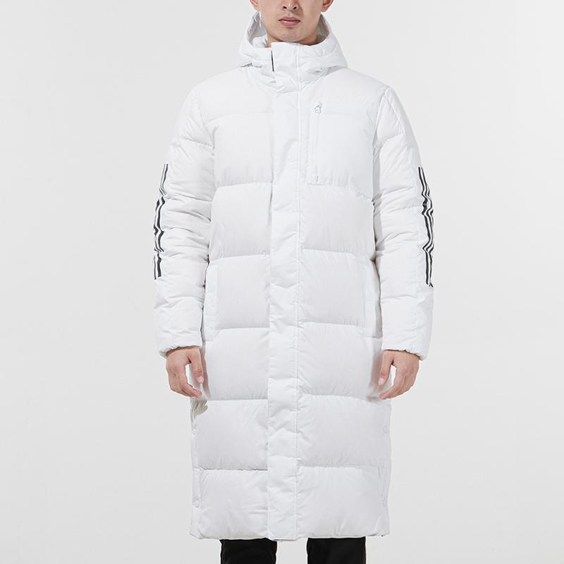 Adidas Outdoor Sports Casual Hooded Down Jacket Men Outerwear White HC2634