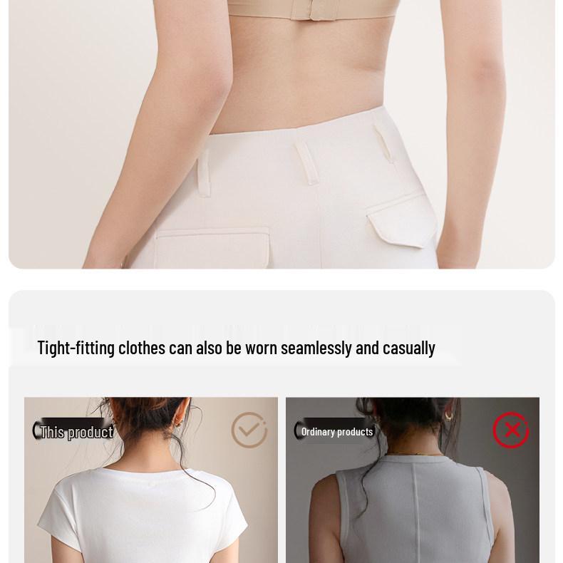 Strapless Invisible Push-Up Bra for Women, Anti-Slip, Wire-Free, Seamless Side Support.