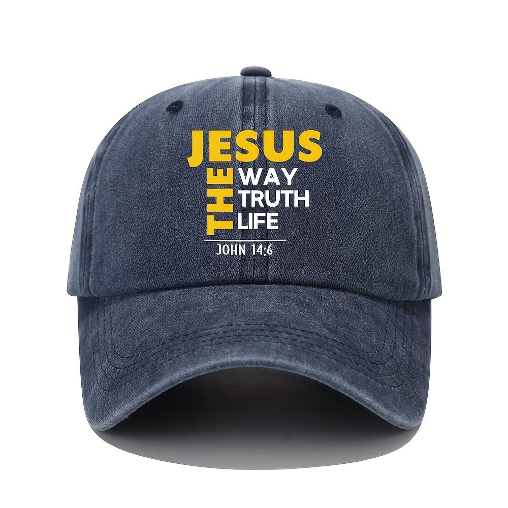 Jesus Is The Way Truth And Life John 14 6 Christian Baseball Cap Casual Adjustable Adult Headwear