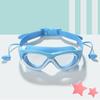 Lunettes de natation pour enfants avec bouchons d'oreilles PC Anti-buée Lunettes de natation Ak2191 Rose Blanc Style Boîte
