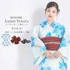 NISHIORI Yukata Set with One Size Fits Most Women's Obi, 3-Piece Set, (km-2)