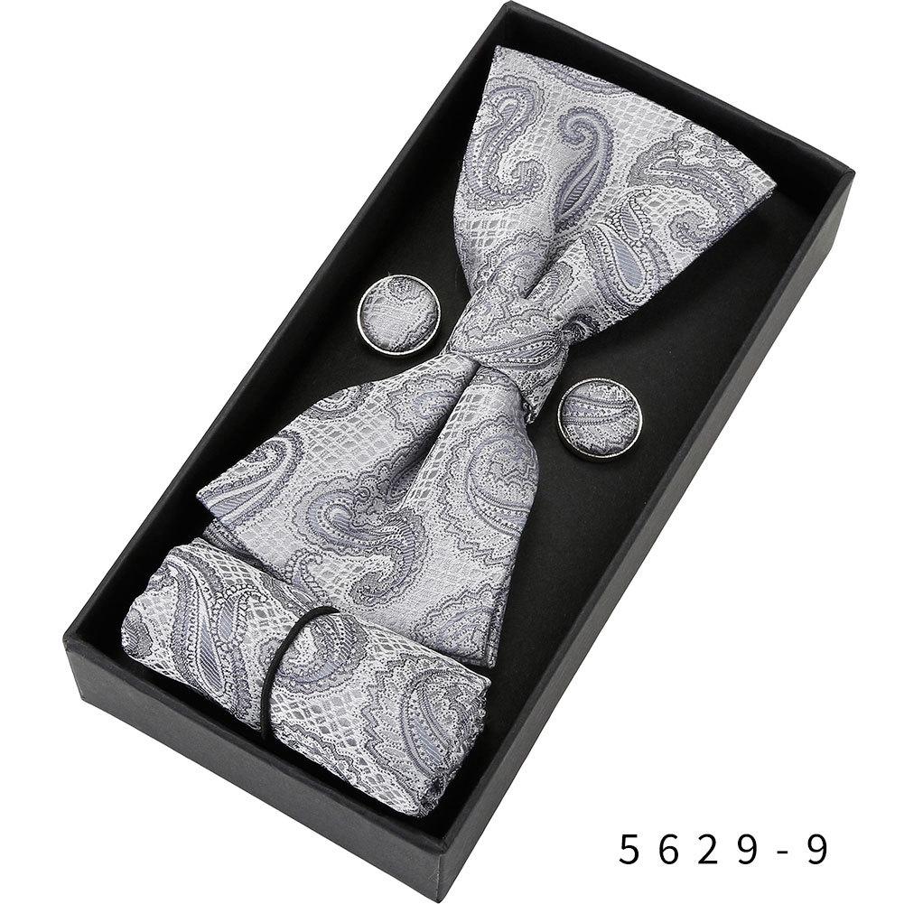 Men's Formal & Casual Bow Tie, Cufflinks, and Pocket Square Set - Korean Style for Weddings & Events