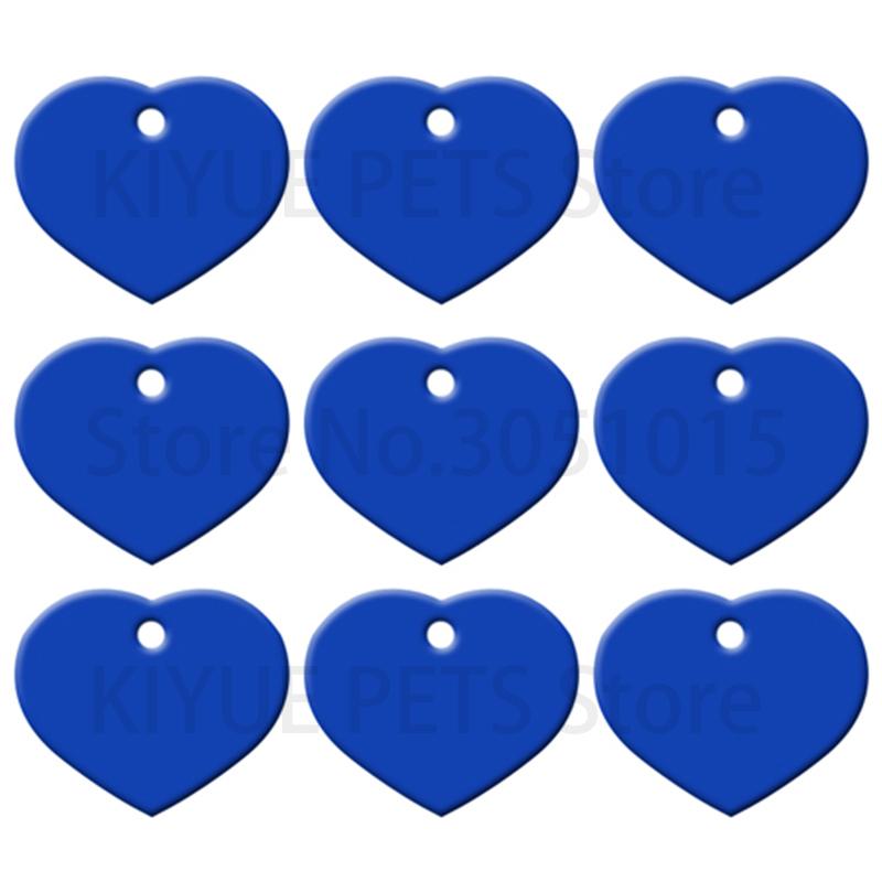 20Pcs Dog ID Tag Engraved Customized Pet Tags For Dog Accessories Personalized Heart Name Tag Plate Collar Decoration