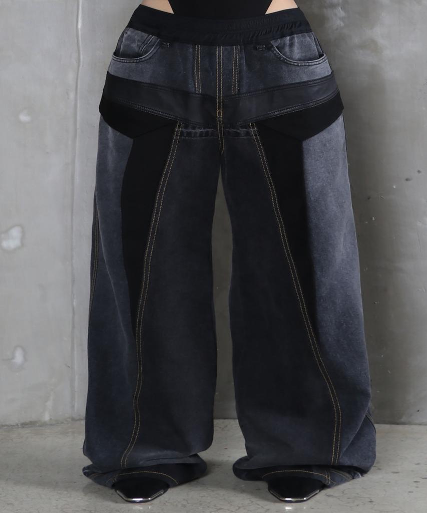 Sumilo Wide Denim Upcycled Pants Unisex