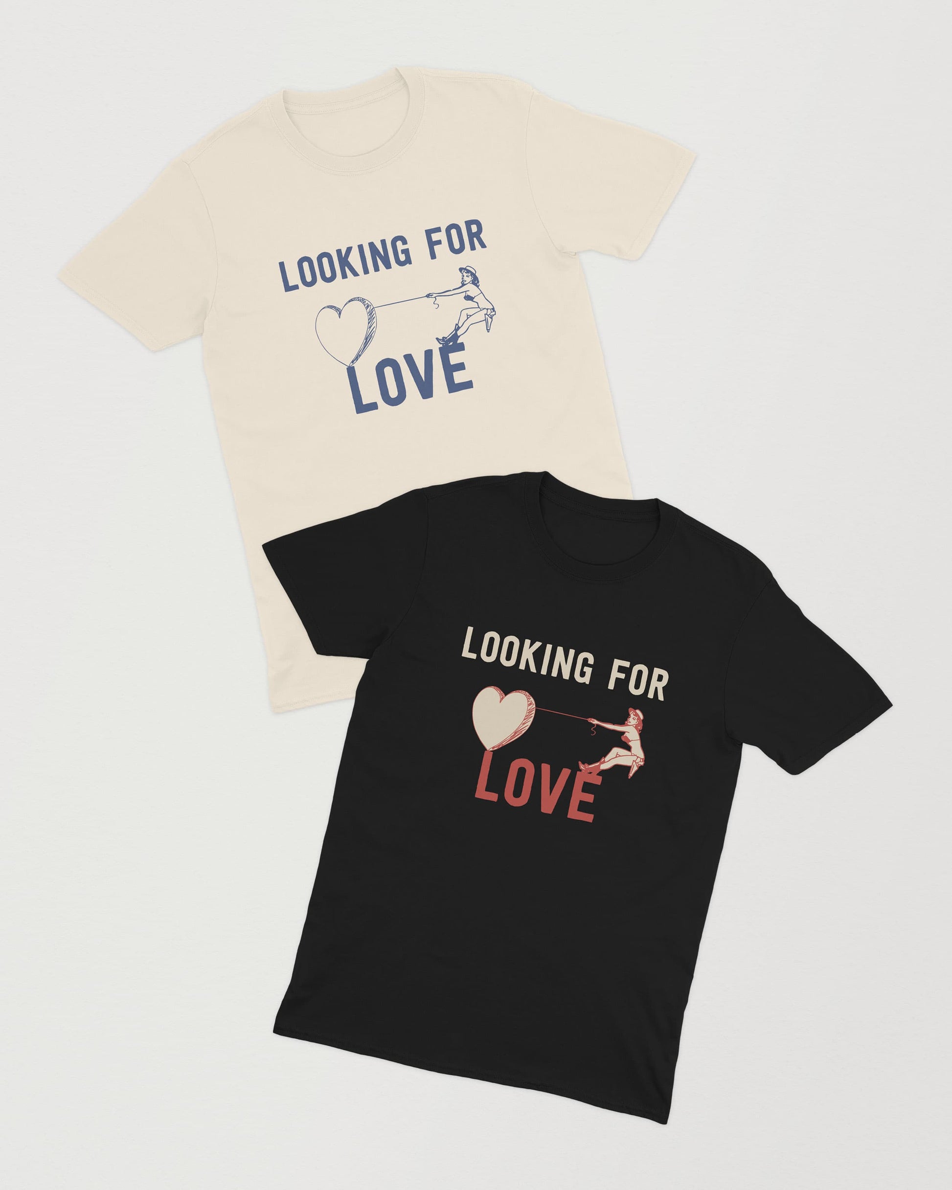 

Looking for Love Retro Cowgirl T-Shirt Men Women Western Valentines Cotton Short Sleeve Casual Unisex Tee 5XL різнокольоровий