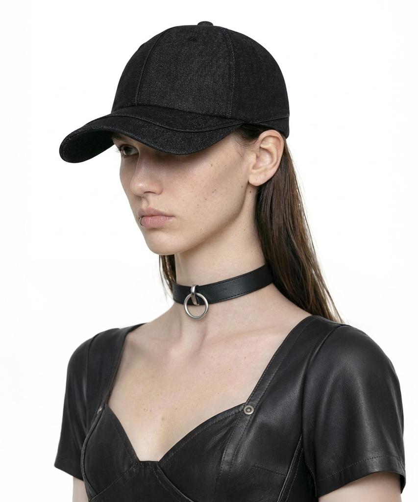 Aeneoaeswi Two Visor Denim Cap Black