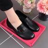 Mocassini Nuovi, Scarpe Singole a Punta Rotonda, Scarpe da Donna in Pelle Morbida, Suole Morbide, Scarpe a Infilo, Piatti
