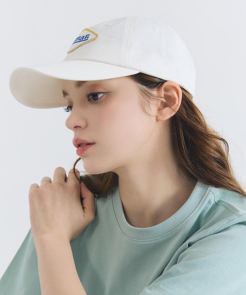 LIEMAR Embroidered Patch Ball Cap Ivory
