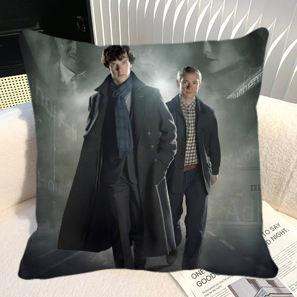 SSherlock HHolmes Pillow Case Square Pillow Bedroom Sofa Leisure Comfort Cushion Car Home Decoration