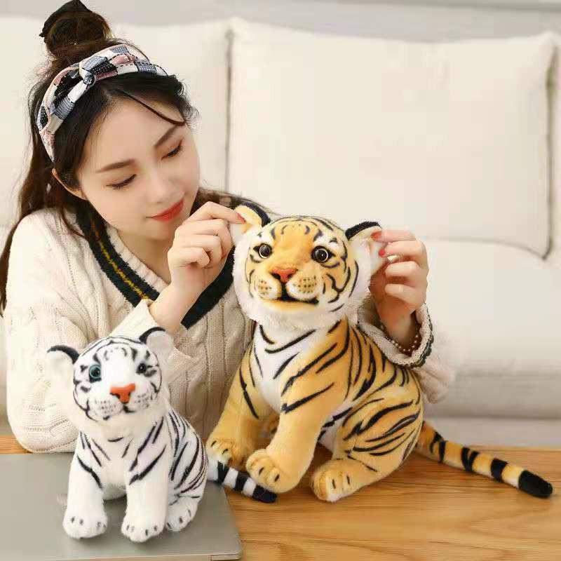 Mother and Child Tiger Plush Toy Pillow - Cute Large Simulation Tiger Doll, Ideal Children's Gift