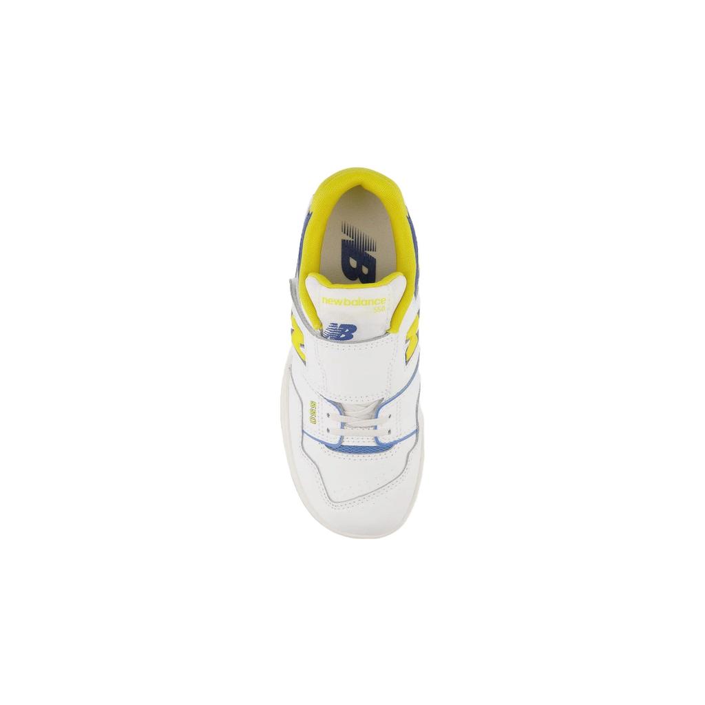 New Balance Nb 550 Leather Round Toe Lace-Up Casual Shoes Kids sneakers White Yellow PHB550CG