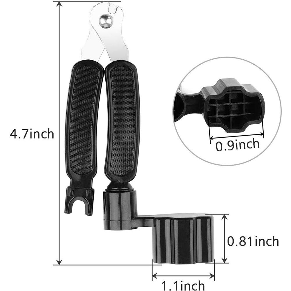 Professional Guitar String Winder Cutter and Bridge Pin Puller Guitar Repair Tool Functional 3 in 1