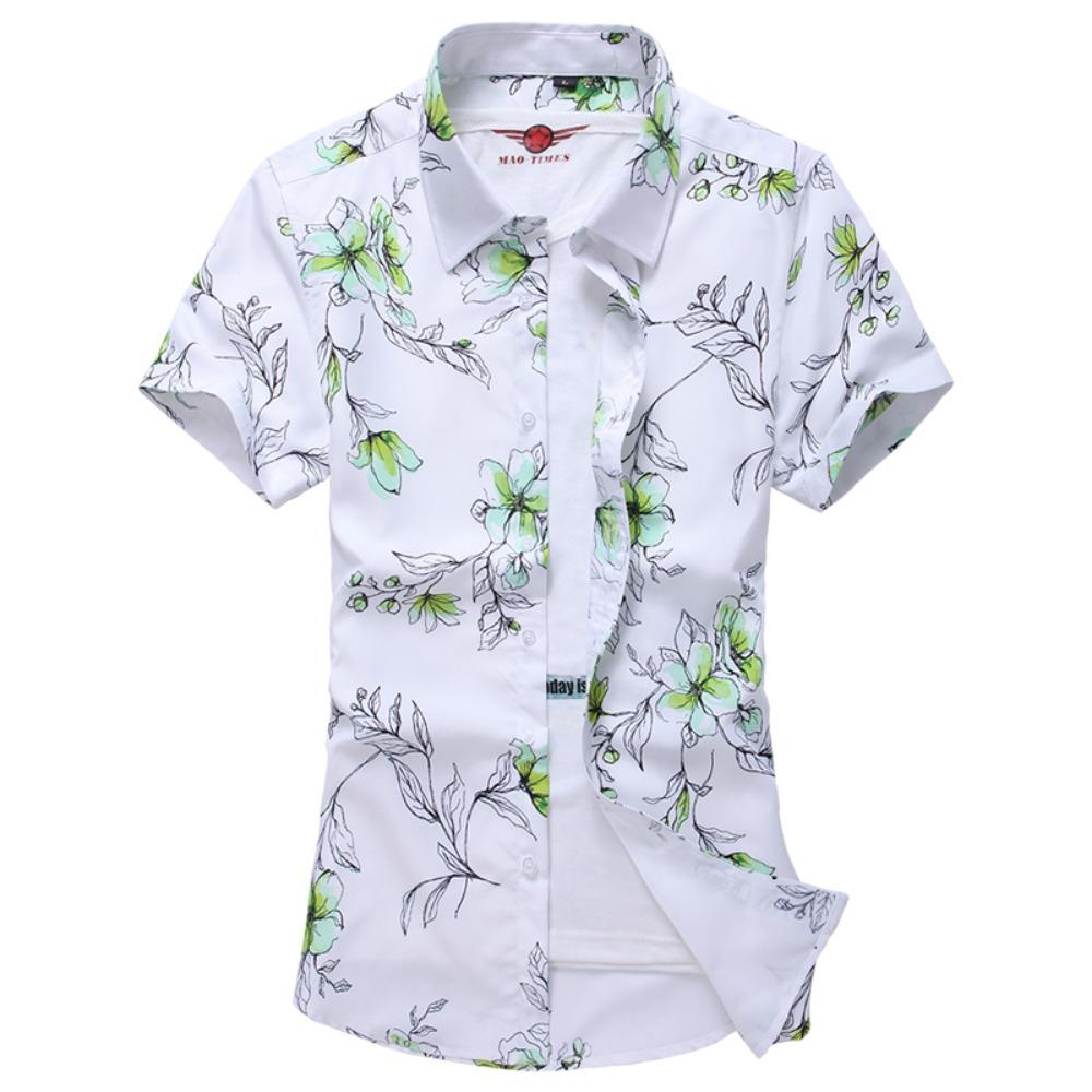 2026 Sommer Herren bedrucktes kurzärmeliges Rosenhemd, Urlaubs-Hawaiian