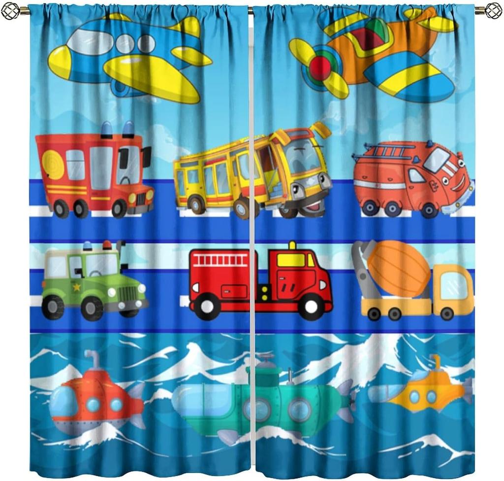 Colorful Inspirational Kids Curtains Quotes Cute Child Cartoon Motivational Rainbow Sun Rod Pocket Window Drapes For Kitchen