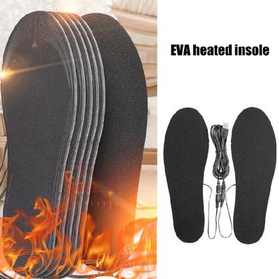 1 Pair Electric Heating Foot Warmer Heated Insoles Washable Insoles USB Charging Heating Insoles Size 35-44