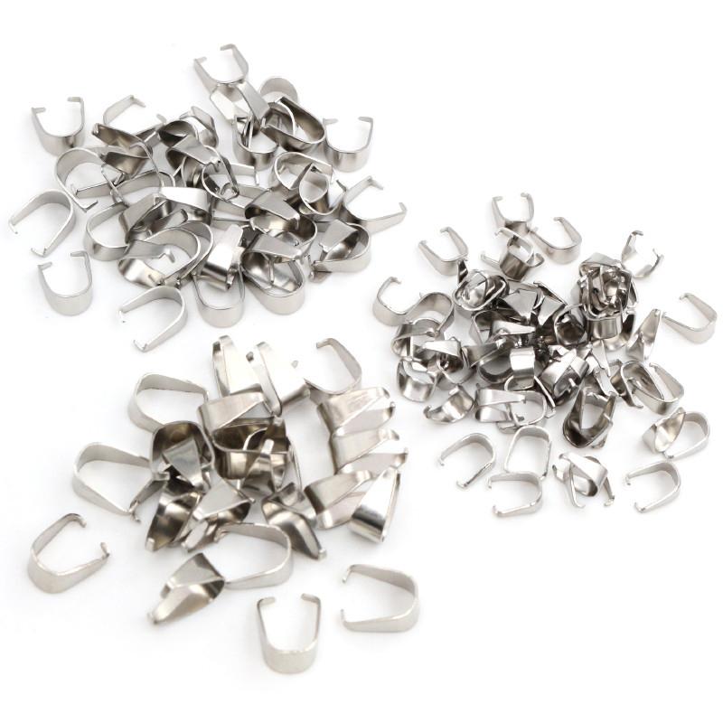 100 stuks Hanger Knoopsluitingen Haakjes Clips Roestvrij Staal Verguld Connector DIY Sieraden Maken Onderdelen